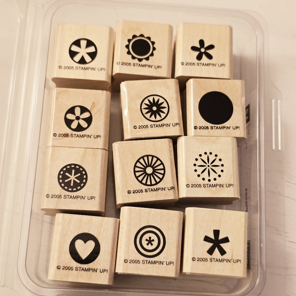 Stampin Up Little Pieces Set of 12 Scrapbooking Craft Stamps